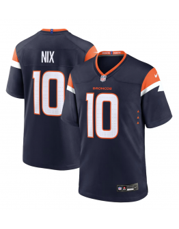 Men's Denver Broncos Bo Nix Nike Navy Alternate Game Jersey