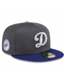 Men's Los Angeles Dodgers New Era Gray/Royal 2025 Batting Practice 59FIFTY Fitted Hat