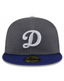 Men's Los Angeles Dodgers New Era Gray/Royal 2025 Batting Practice 59FIFTY Fitted Hat