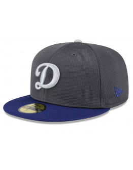 Men's Los Angeles Dodgers New Era Gray/Royal 2025 Batting Practice 59FIFTY Fitted Hat