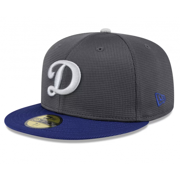 Men's Los Angeles Dodgers New Era Gray/Royal 2025 Batting Practice 59FIFTY Fitted Hat