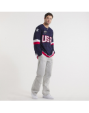 Men's USA Auston Matthews Fanatics Navy 2025 4 Nations Face-Off Premium Jersey