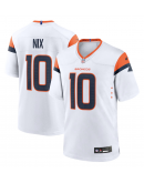 Men's Denver Broncos Bo Nix Nike White Game Jersey