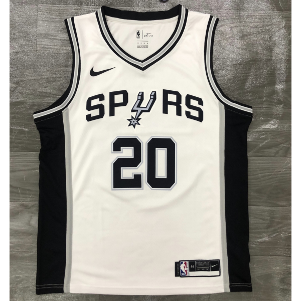 Men's San Antonio Spurs Manu Ginobli White NBA Game Jersey