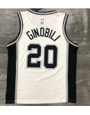 Men's San Antonio Spurs Manu Ginobli White NBA Game Jersey