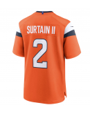 Men's Denver Broncos Patrick Surtain II Nike Orange Mile High Collection Game Jersey