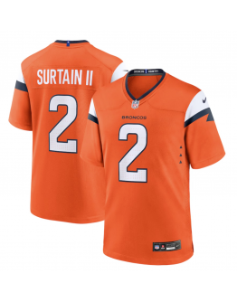 Men's Denver Broncos Patrick Surtain II Nike Orange Mile High Collection Game Jersey