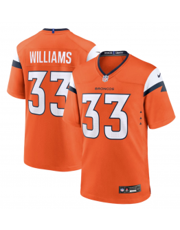 Men's Denver Broncos Javonte Williams Nike Orange Mile High Collection Game Jersey