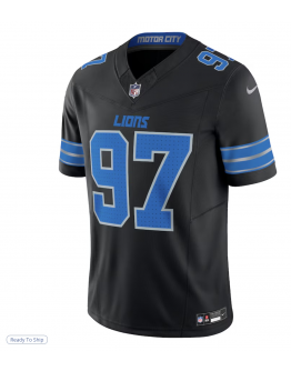 Men's Detroit Lions Aidan Hutchinson Nike Black 2nd Alternate Vapor F.U.S.E. Limited Jersey