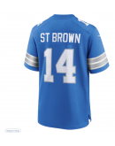 Men's Detroit Lions Amon-Ra St. Brown Nike Blue Game Jersey