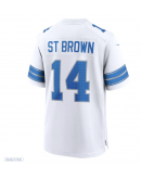 Men's Detroit Lions Amon-Ra St. Brown Nike White Game Jersey