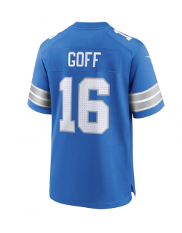 Men's Detroit Lions Jared Goff Nike Blue Game Jersey