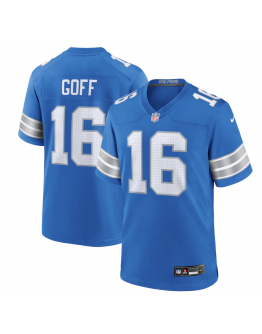 Men's Detroit Lions Jared Goff Nike Blue Game Jersey