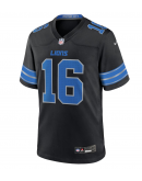 Men's Detroit Lions Jared Goff Nike Black 2nd Alternate Game Jersey