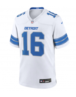 Men's Detroit Lions Jared Goff Nike White Game Jersey