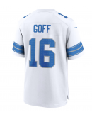 Men's Detroit Lions Jared Goff Nike White Game Jersey