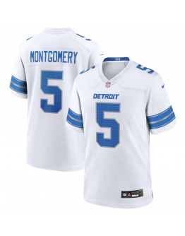 Men's Detroit Lions David Montgomery Nike White Game Jersey