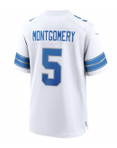 Men's Detroit Lions David Montgomery Nike White Game Jersey