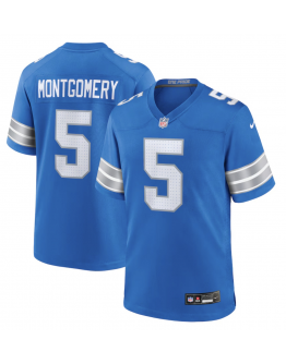 Men's Detroit Lions David Montgomery Nike Blue Game Jersey