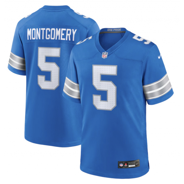 Men's Detroit Lions David Montgomery Nike Blue Game Jersey