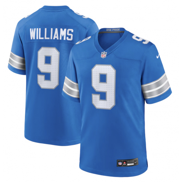 Men's Detroit Lions Jameson Williams Nike Blue Game Jersey