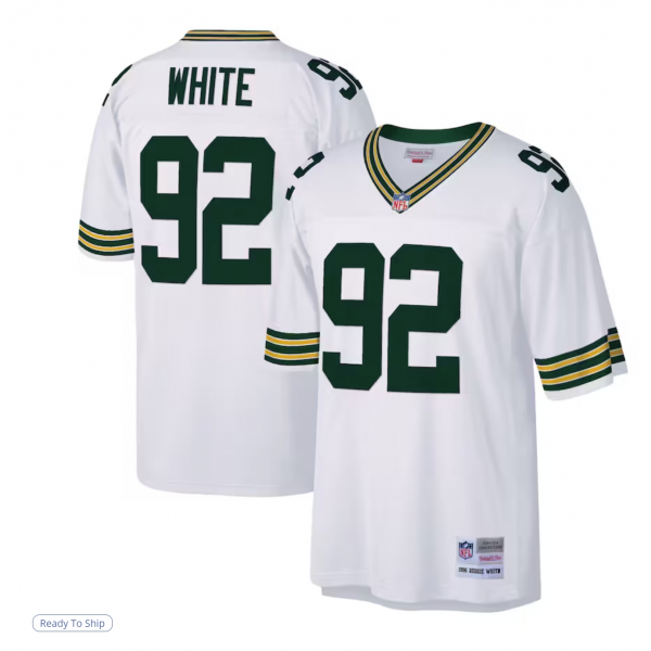 Men's Green Bay Packers Reggie White Mitchell & Ness White Legacy Replica Jersey