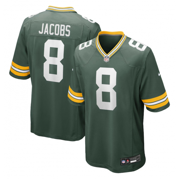 Men's Green Bay Packers Josh Jacobs Nike Green Team Game Jersey