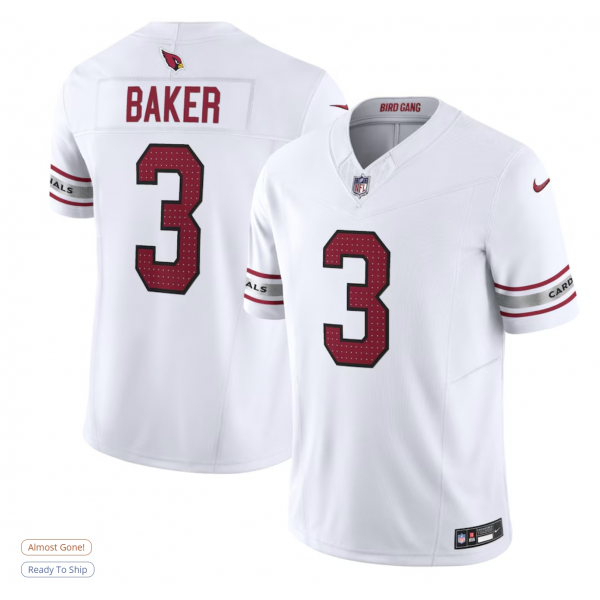 Men's Arizona Cardinals Budda Baker Nike White Vapor F.U.S.E. Limited Jersey