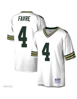 Men's Green Bay Packers Brett Favre Mitchell & Ness White Legacy Replica Jersey