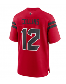 Men's Houston Texans Nico Collins Nike Red Alternate Game Jersey