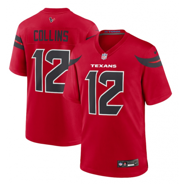 Men's Houston Texans Nico Collins Nike Red Alternate Game Jersey