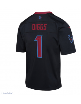 Youth Houston Texans Stefon Diggs Nike Navy Alternate Player Game Jersey