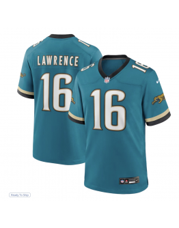 Men's Jacksonville Jaguars Trevor Lawrence Nike Teal Prowler Throwback Player Game Jersey