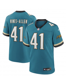 Men's Jacksonville Jaguars Josh Hines-Allen Nike Teal Prowler Throwback Player Game Jersey