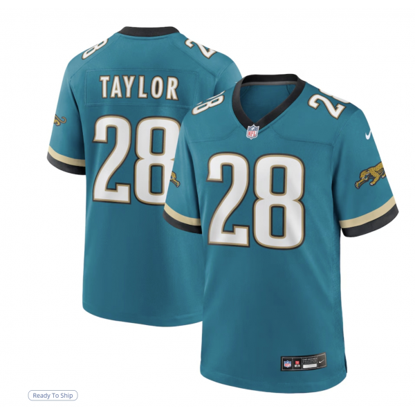 Men's Jacksonville Jaguars Fred Taylor Nike Teal Prowler Throwback Retired Player Game Jersey