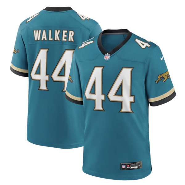 Men's Jacksonville Jaguars Travon Walker Nike Teal Prowler Throwback Player Game Jersey