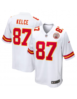 Men's Kansas City Chiefs Travis Kelce Nike White Player Game Jersey