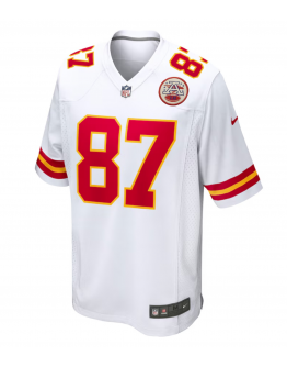 Men's Kansas City Chiefs Travis Kelce Nike White Player Game Jersey