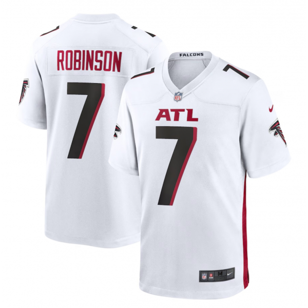 Men's Atlanta Falcons Bijan Robinson Nike White Game Jersey