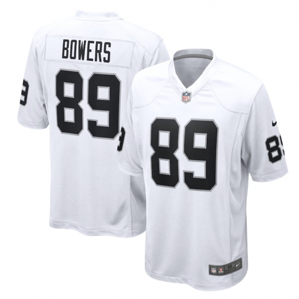 Men's Las Vegas Raiders Brock Bowers Nike White Game Jersey