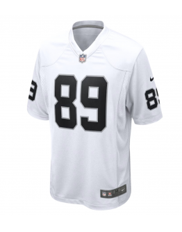 Men's Las Vegas Raiders Brock Bowers Nike White Game Jersey