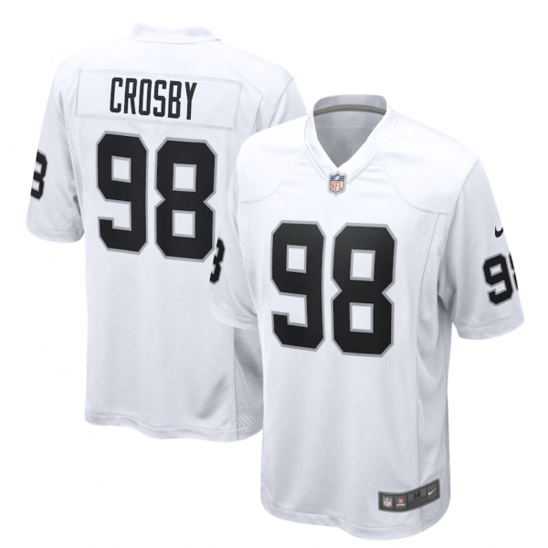 Men's Las Vegas Raiders Maxx Crosby Nike White Game Jersey