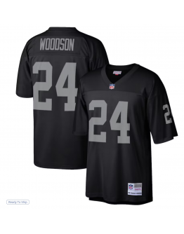 Men's Las Vegas Raiders Charles Woodson Mitchell & Ness Black Legacy Replica Jersey