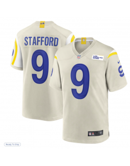 Men's Los Angeles Rams Matthew Stafford Nike Bone Game Jersey