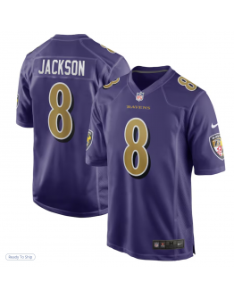 Men's Baltimore Ravens Lamar Jackson Nike Purple Alternate Game Jersey