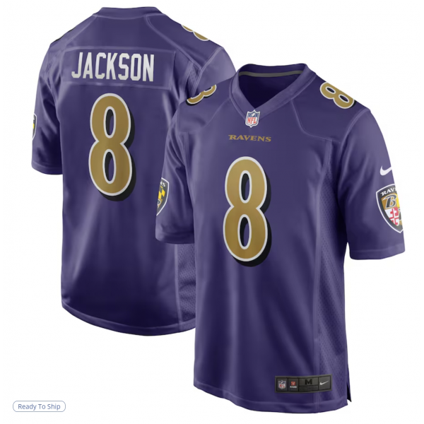 Men's Baltimore Ravens Lamar Jackson Nike Purple Alternate Game Jersey