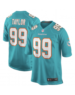 Men's Miami Dolphins Jason Taylor Nike Aqua Game Retired Player Jersey