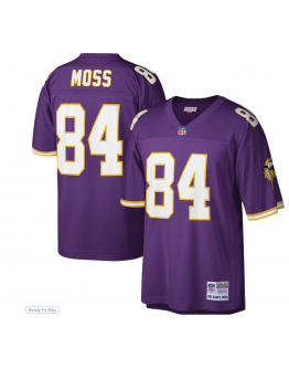 Men's Minnesota Vikings Randy Moss Mitchell & Ness Purple Legacy Replica Jersey