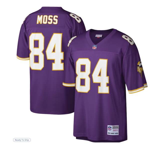 Men's Minnesota Vikings Randy Moss Mitchell & Ness Purple Legacy Replica Jersey