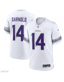 Men's Minnesota Vikings Sam Darnold Nike White Alternate Game Player Jersey